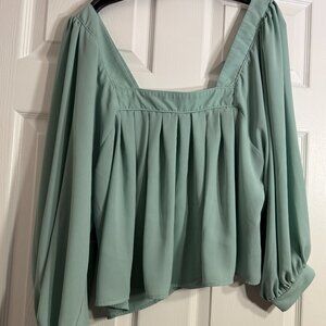 Off the Shoulder Mint Green Blouse by ASOS
